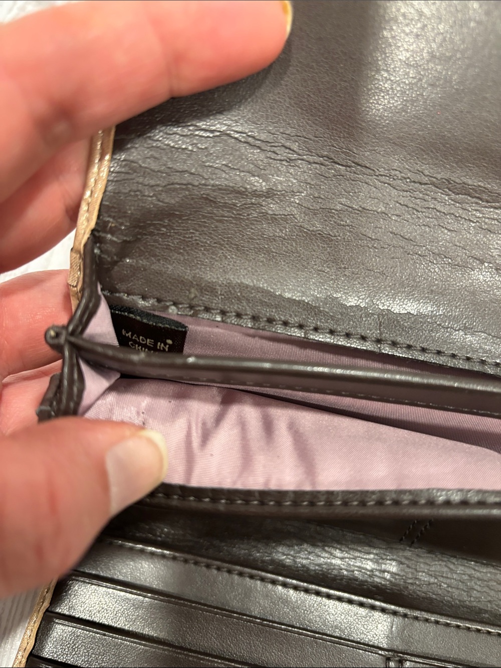 Coach Shimmering Champagne Buckle Soho Wallet Clutch - Picture 6 of 15